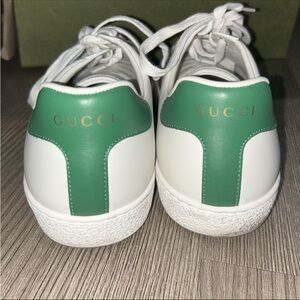 Gucci White and Green Sneakers
